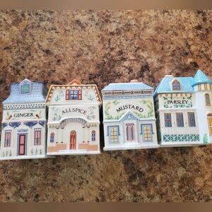 Lenox Spice Village Houses Ginger Allspice Mustard Parsley